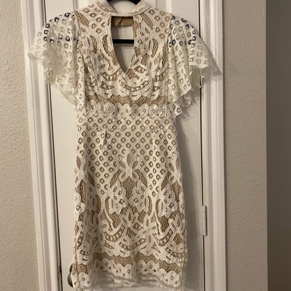 White lace cocktail dress